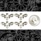 Antiqued Silver Plated Brass Art Deco Keyhole Three Way Connectors - Set of Four - S-3C22
